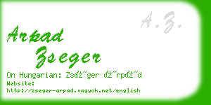 arpad zseger business card